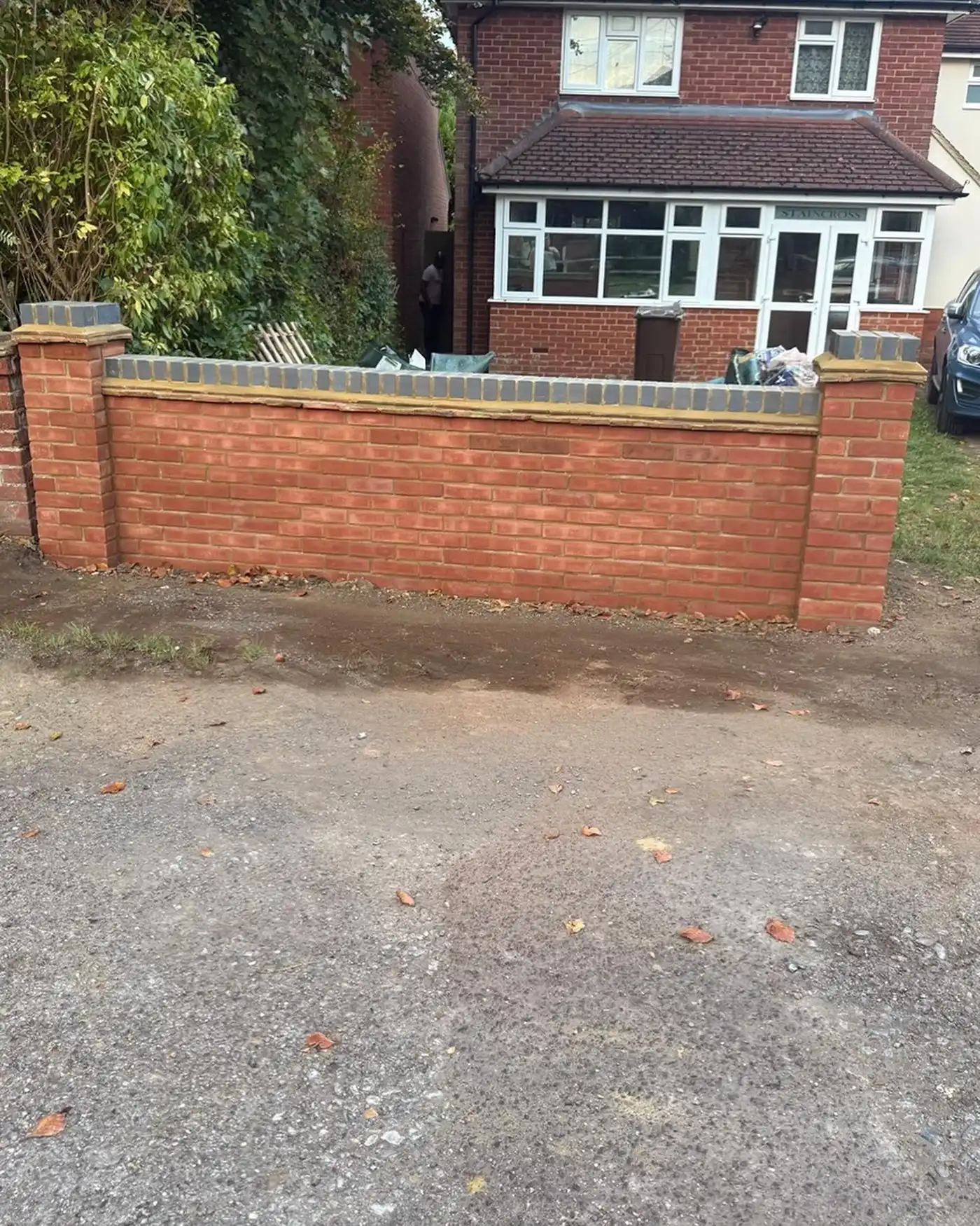 outdoor brick wall